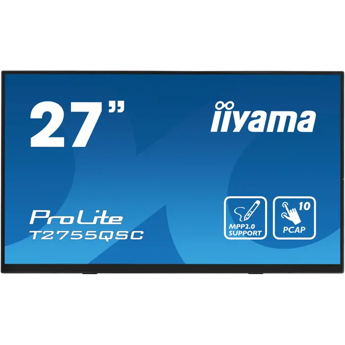 Iiyama ProLite T2755QSC-B1 (68.4 cm (27 inches), black (matt), WQHD, IPS, touchscreen, USB hub)