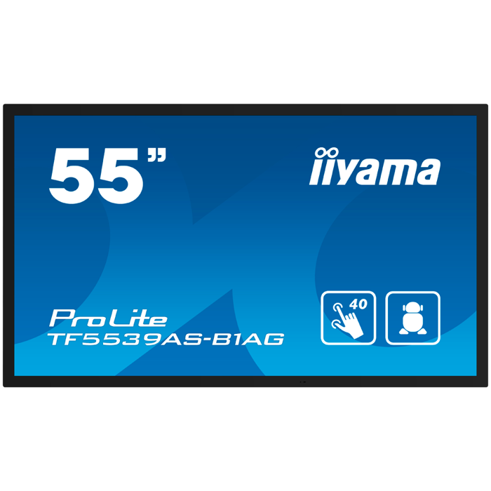 IIYAMA Prolite TF5539AS-B1AG Business Monitor - 139 cm (54.6"), 4K UHD (3840x2160), IPS LED, 60Hz, 8ms, 500 cd/m²