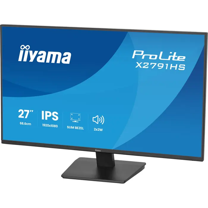 Iiyama ProLite X2791HS-B1 (68.6 cm (27 inch), black (matt), FullHD, IPS, HDMI, DP, loudspeakers, 120Hz panel)
