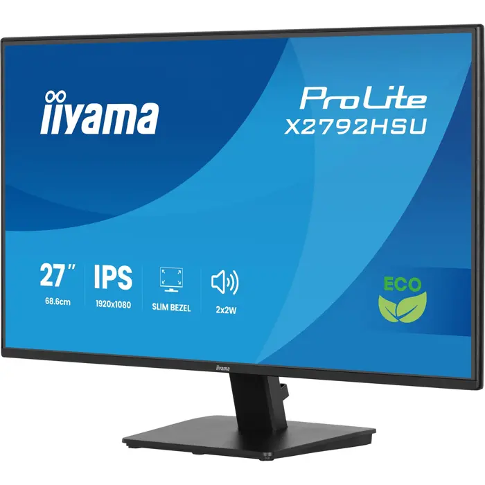 iiyama Prolite X2792HSU-B1, LED monitor - 27 - black (matt), FullHD, IPS, HDMI, DP, USB hub, 120Hz panel