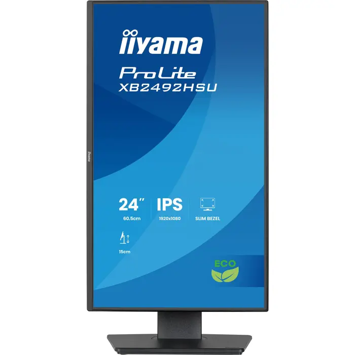 iiyama Prolite XB2492HSU-B1, LED monitor - 24 - black (matte), FullHD, IPS, HDMI, DP, USB hub, adjustable stand, 120Hz panel