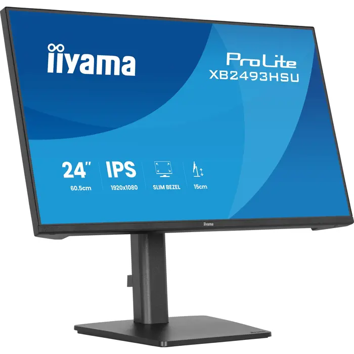 iiyama ProLite XB2493HSU-B1 - 27 - FullHD, IPS, HDMI, DP, USB hub, Adaptive-Sync, 120Hz panel