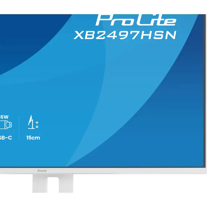 Iiyama ProLite XB2497HSN-W1 (60.5 cm (23.8 inch), white, FullHD, IPS, HDMI, DP, USB-C, USB Hub, Daisy Chain, 100Hz Panel)