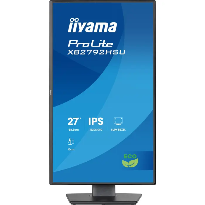 iiyama Prolite XB2792HSU-B1, LED monitor - 27 - black (matte), FullHD, IPS, HDMI, DP, USB hub, adjustable stand, 120Hz panel