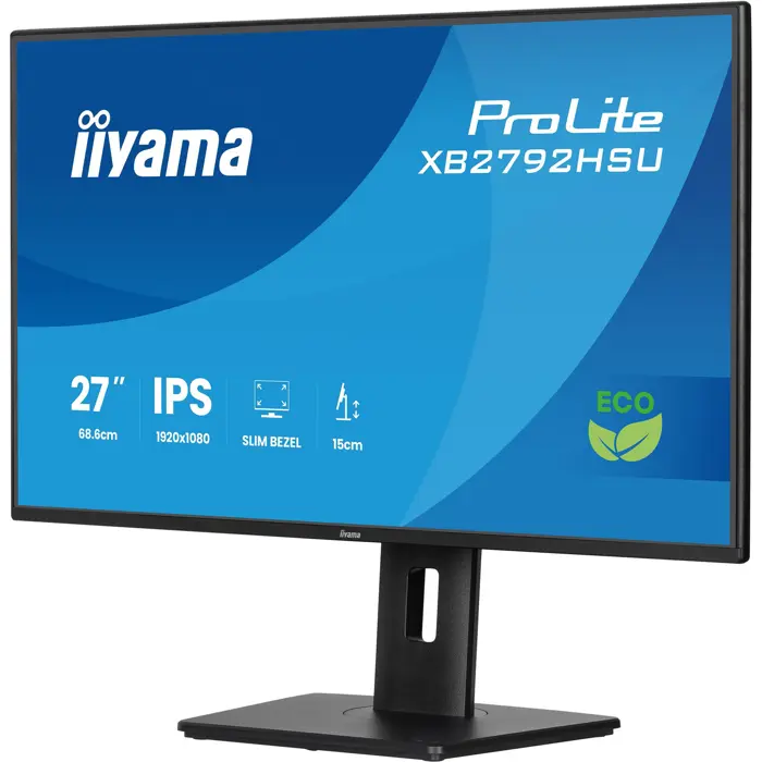 iiyama Prolite XB2792HSU-B1, LED monitor - 27 - black (matte), FullHD, IPS, HDMI, DP, USB hub, adjustable stand, 120Hz panel