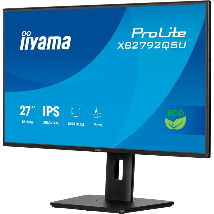 iiyama ProLite XB2792QSU-B1, LED monitor - 27 - black (matt), QHD, IPS, HDMI, DP, USB hub, 120Hz panel