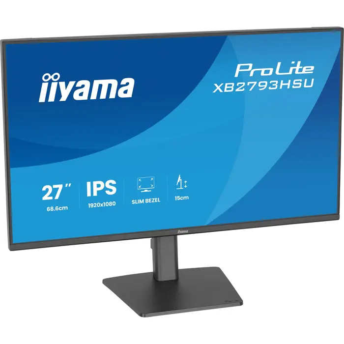 iiyama ProLite XB2793HSU-B1 - 27 - FullHD, IPS, HDMI, DP, USB-Hub, Lautsprecher, 120Hz Panel