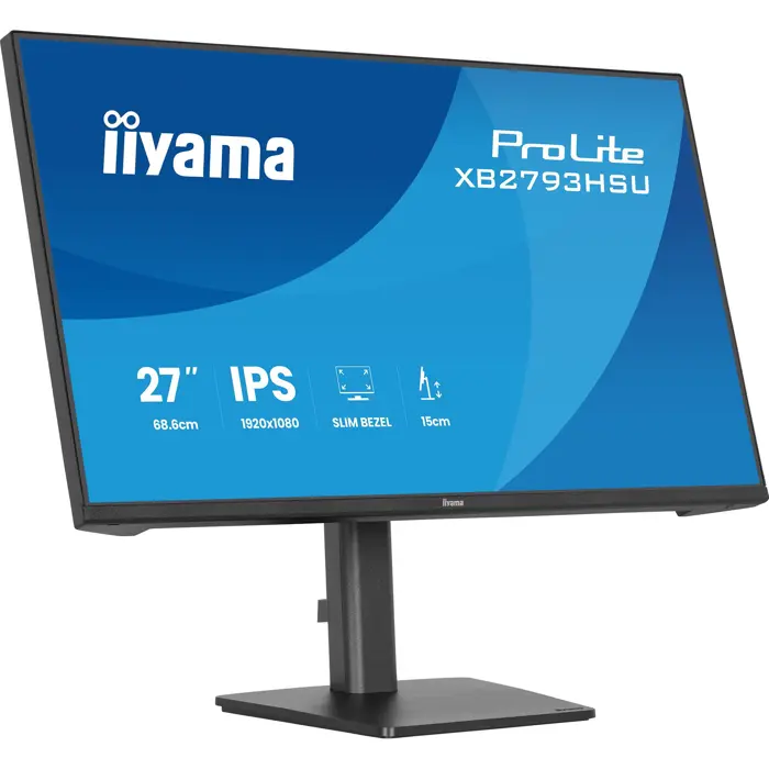 iiyama ProLite XB2793HSU-B1 - 27 - FullHD, IPS, HDMI, DP, USB-Hub, Lautsprecher, 120Hz Panel