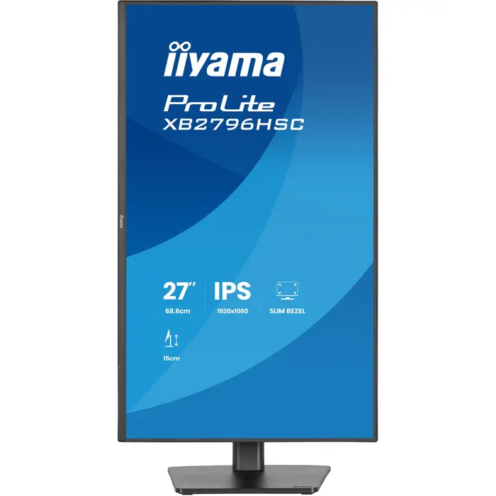 Iiyama ProLite XB2796HSC-B1 (68.6 cm (27 inches), black (matte), FullHD, IPS, HDMI, DP, USB-C, USB hub, 144Hz panel)