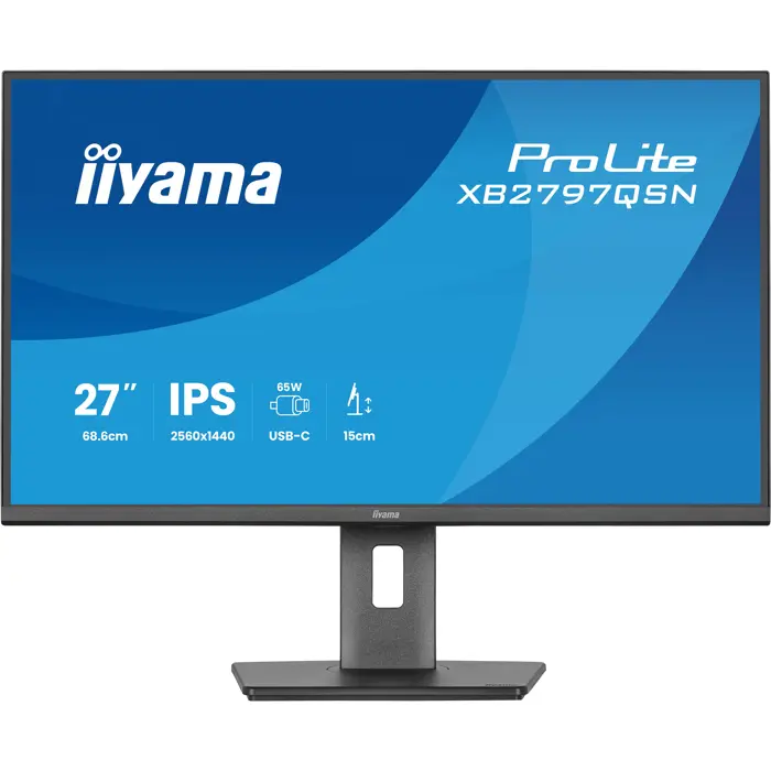 Iiyama ProLite XB2797QSN-B1 (68.5 cm (27 inches), black, QHD, IPS, HDMI, DP, USB hub, daisy chain)
