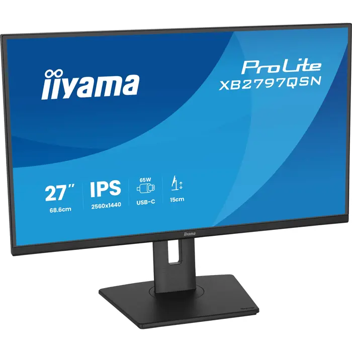 Iiyama ProLite XB2797QSN-B1 (68.5 cm (27 inches), black, QHD, IPS, HDMI, DP, USB hub, daisy chain)