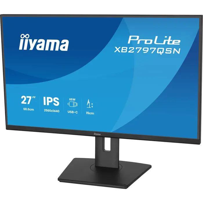 Iiyama ProLite XB2797QSN-B1 (68.5 cm (27 inches), black, QHD, IPS, HDMI, DP, USB hub, daisy chain)