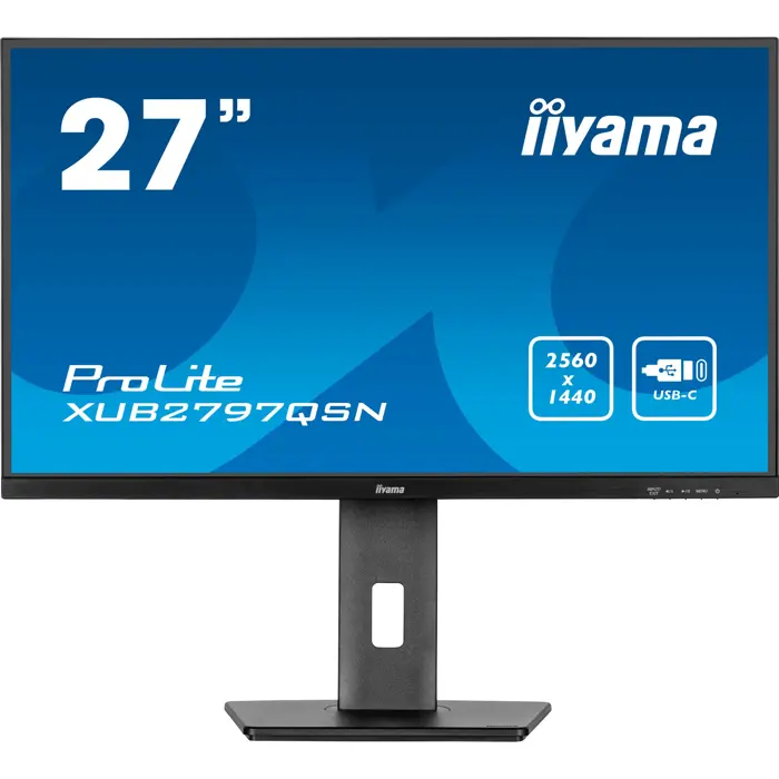 Iiyama ProLite XB2797QSNP-B1 (68.5 cm (27 inch), black (matt), QHD, IPS, HDMI, DP, USB-C, USB hub, Daisy Chain, KVM)