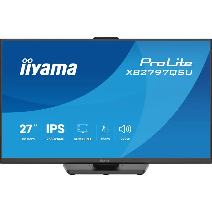 Iiyama ProLite XB2797QSU-B1 (68.5 cm (27 inches), black (matt), QHD, IPS, HDMI, DP, USB hub, ergonomic stand)