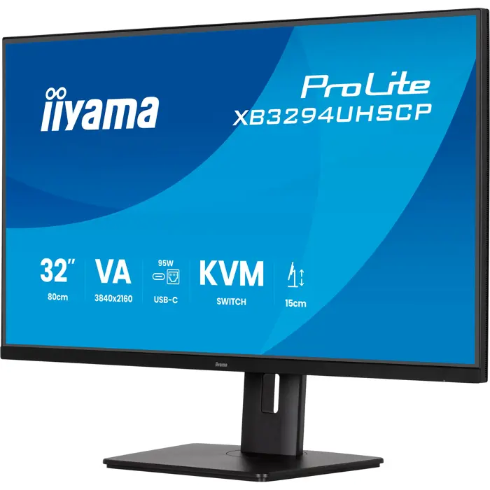 iiyama ProLite XB3294UHSCP-B1, LED monitor - 31.5 - black (matt), UltraHD/4K, VA, HDMI, DP, USB-C, USB hub