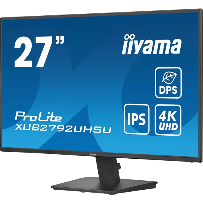 iiyama ProLite XU2792UHSU-B6, LED monitor - 27 - black (matt), UltraHD/4K, IPS, HDMI, DP, USB-C, USB hub