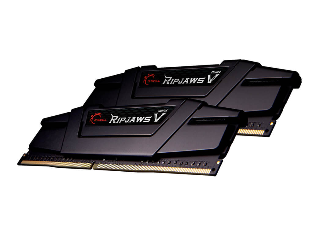 RAM DDR4 16GB Kit (2x 8) PC4-28800 3600MT/s CL16 1.35V, G.SKILL Ripjaws V, črn - F4-3600C16D-16GVKC