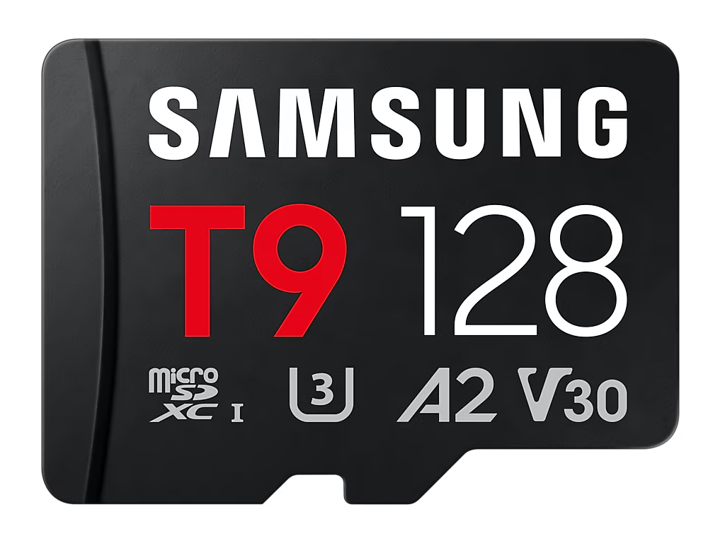 Spominska kartica Samsung T9, micro SDXC, 128GB, U3, V30, A2, UHS-I, 200 MB/s - MB-MH128T/WW