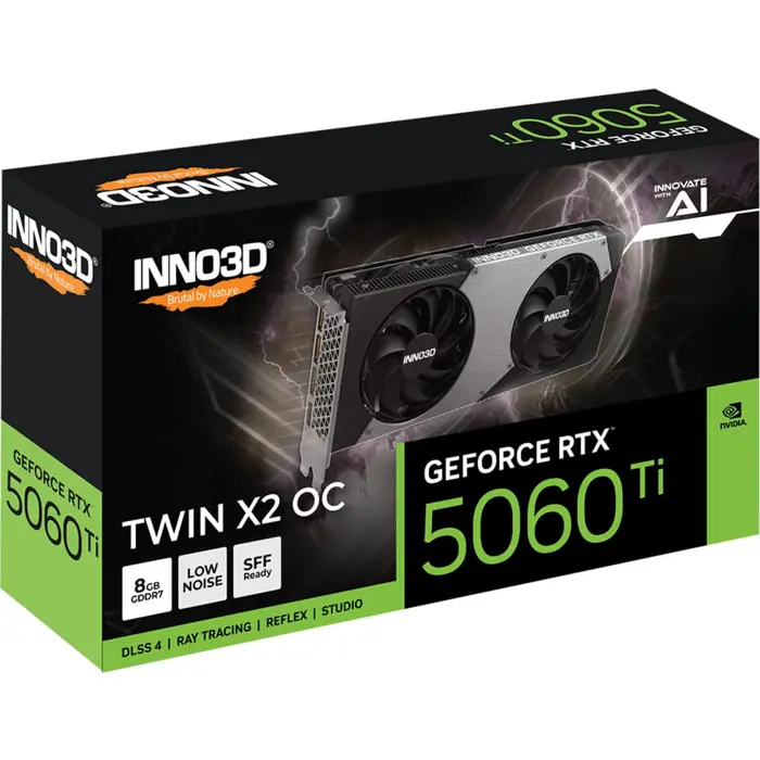 INNO3D GeForce RTX 5060 Ti TWIN X2 OC 8GB, graphics card DLSS 4, 3x DisplayPort, 1x HDMI 2.1