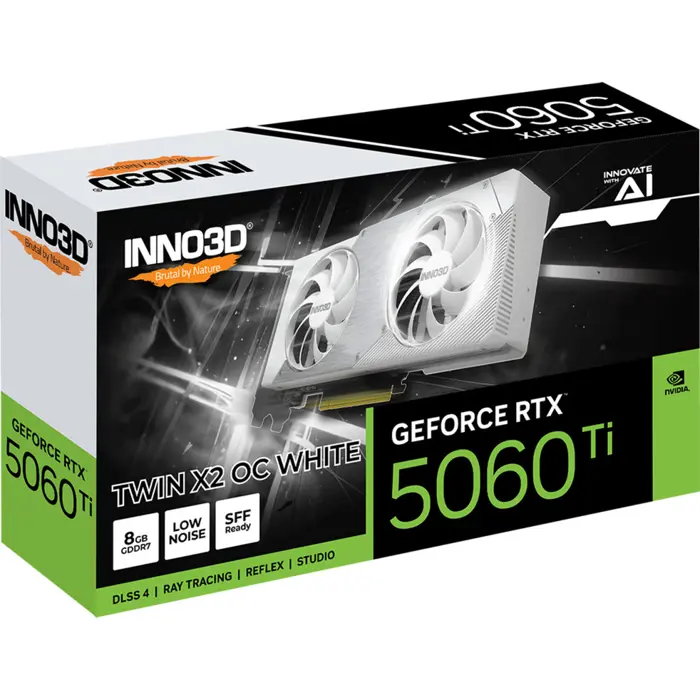 Inno3D GeForce RTX 5060 Ti TWIN X2 OC WHITE 8GB (DLSS 4, 3x DisplayPort, 1x HDMI 2.1)
