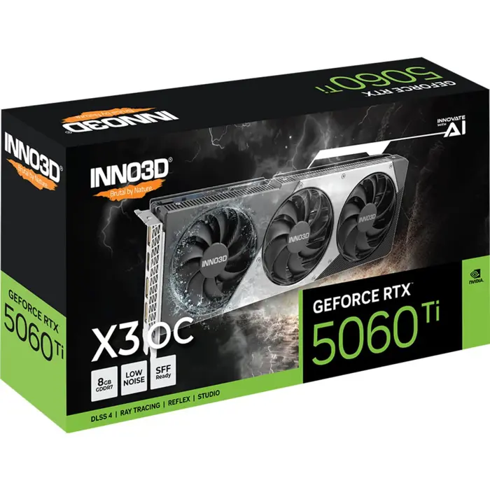 INNO3D GeForce RTX 5060 Ti TWIN X3 OC 8GB, graphics card DLSS 4, 3x DisplayPort, 1x HDMI 2.1