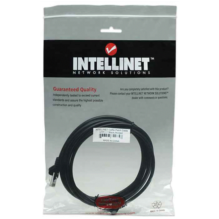 Intellinet UTP Cat5e,CCA,U/UTP, PVC,RJ45, 5m, crni