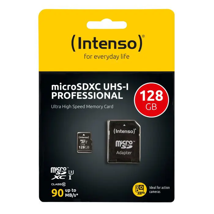 Intenso 128GB microSDXC UHS-I Class 10 Pro 90MB / s memory card