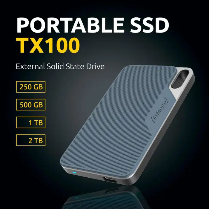 Intenso 1TB SSD TX100 500MB/s USB 3.2 Gen1x1 external drive - blue