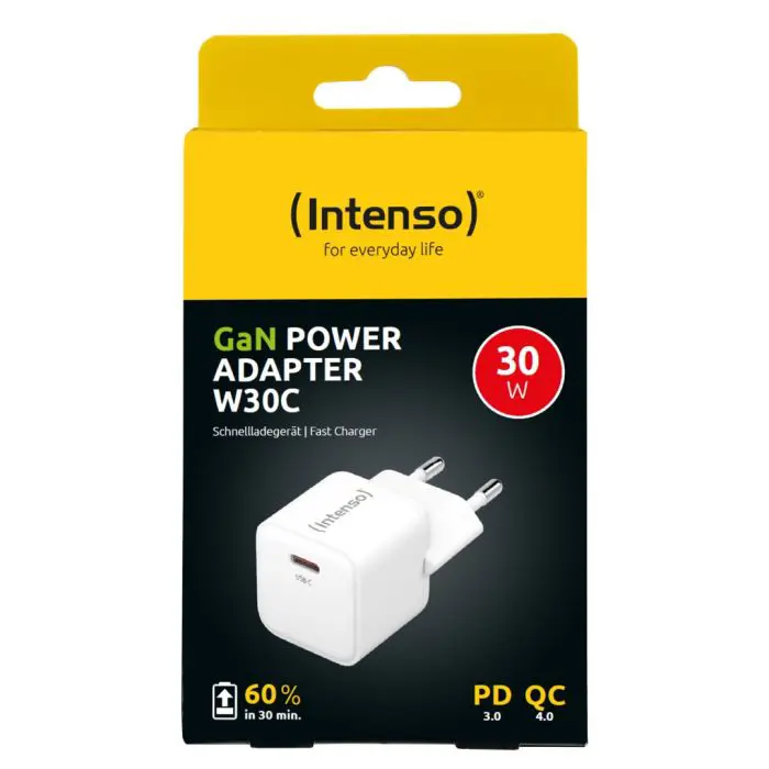 Intenso 30W GaN power supply with USB-C connector W30C