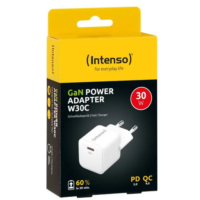 Intenso 30W GaN power supply with USB-C connector W30C