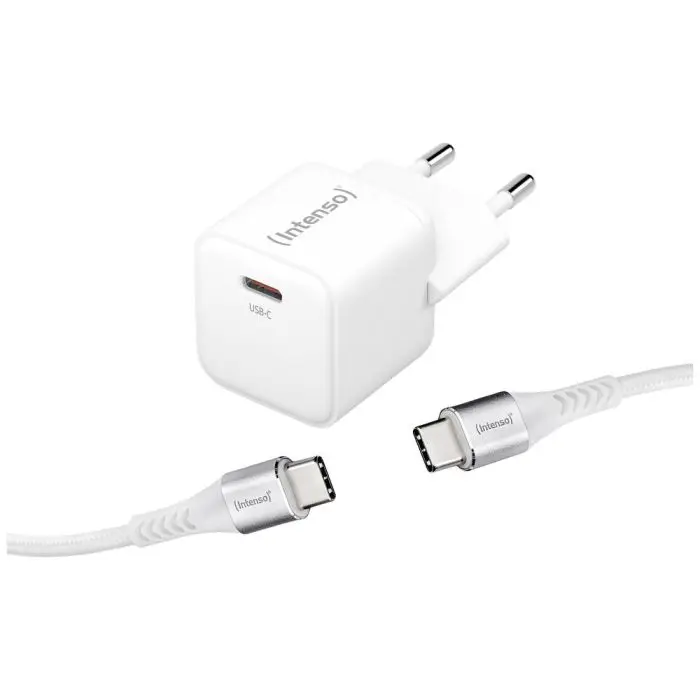 Intenso 30W GaN power supply with USB-C connector W30C + USB-C cable 60W 1.5M