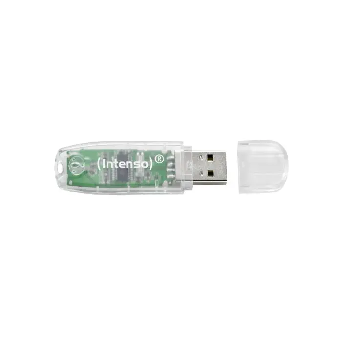 Intenso 32GB Rainbow Line USB 2.0 Memory Stick - Transparent