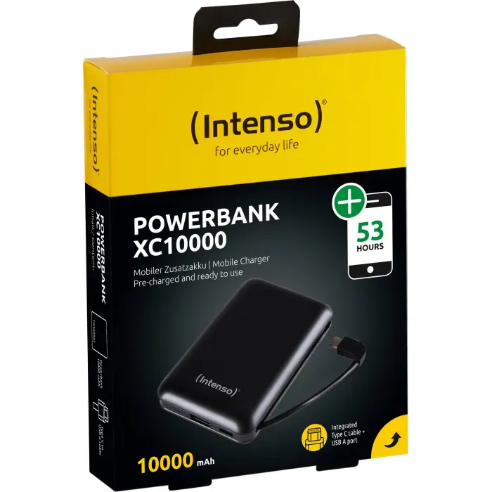 Intenso 7314530 power bank Black Lithium Polymer (LiPo) 10000 mAh, Powerbank