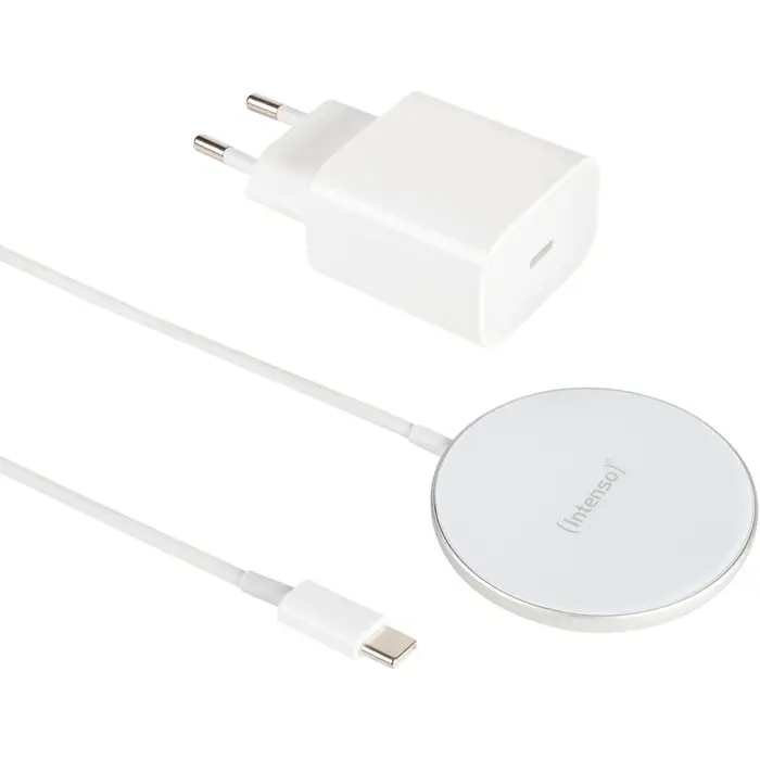 Intenso Magnetic Wireless Charger MW1 (white, for iPhones with MagSafe)