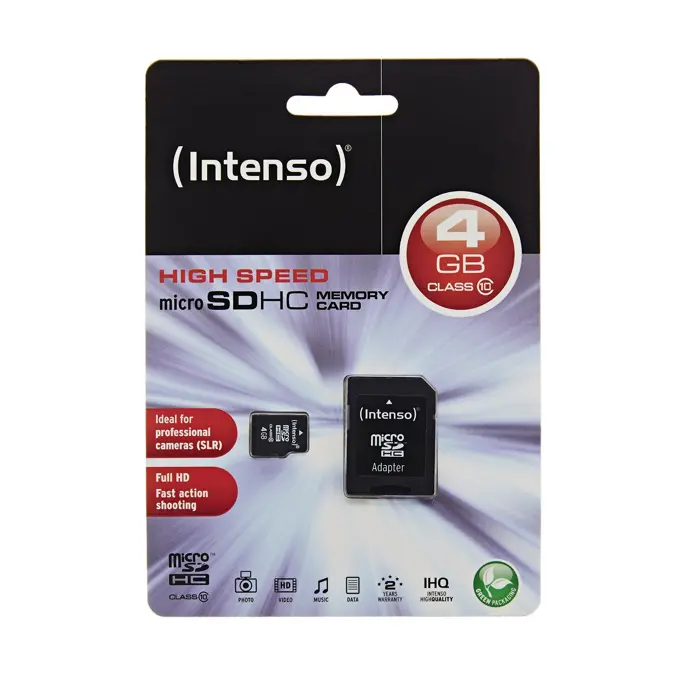 Intenso microSD 4GB 12/20 Class 10 +Adapter