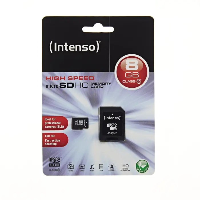 Intenso microSD 8GB 12/20 Class 10 +AD