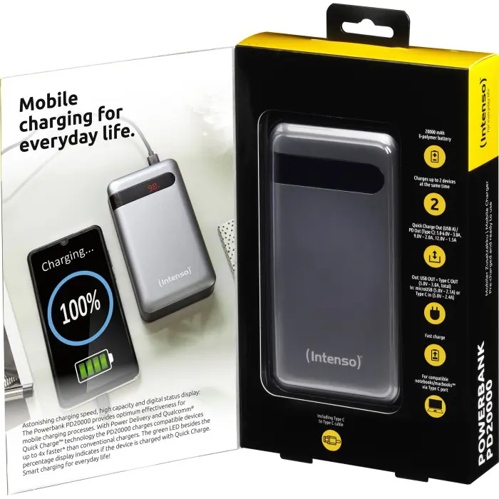 Intenso PD20000, power bank (grey, 20,000 mAh)