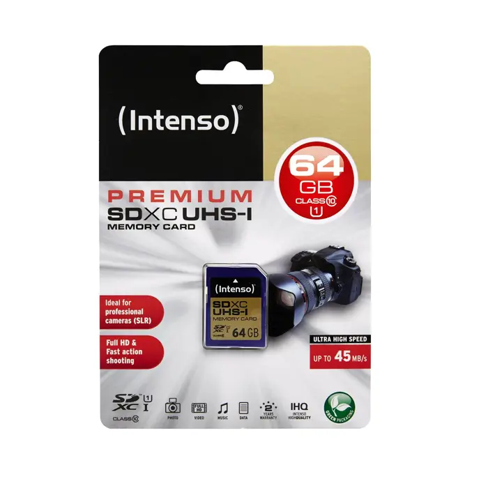 Intenso SD 64GB 10/45 Secure Digital UHS-I