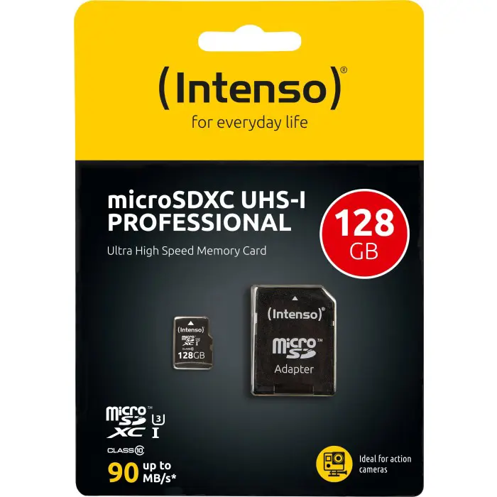 Intenso UHS-I Professional 128 GB microSDXC, memory card (black, Class 10)
