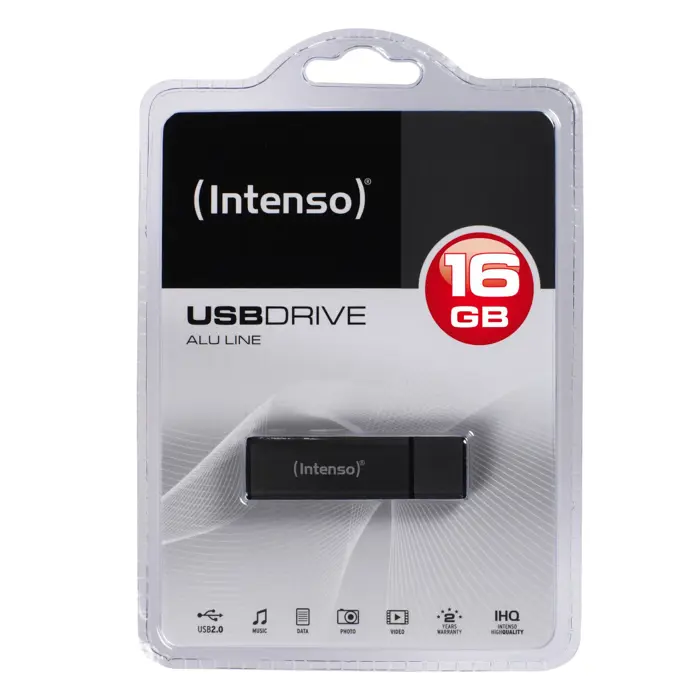 Intenso USB 16GB 6,5/28 Alu Line sw U2