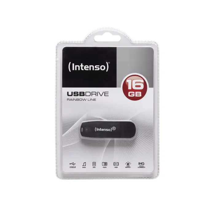 Intenso USB 16GB 6,5/32 Rainbow Line black U2