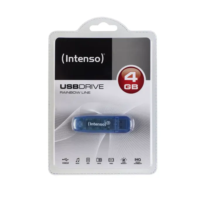 Intenso USB 4GB 6,5/32 Rainbow Line blue U2