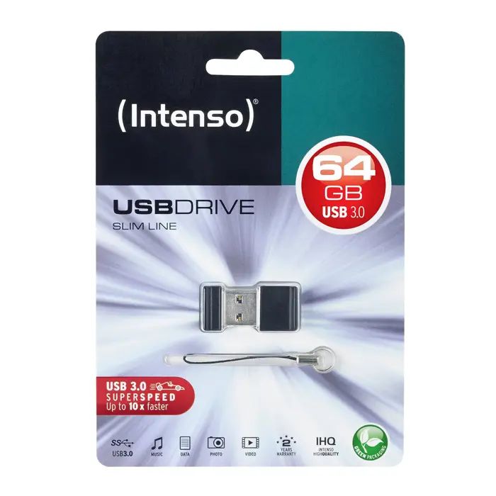 Intenso USB 64GB 20/35 Slim Line black USB 3.0