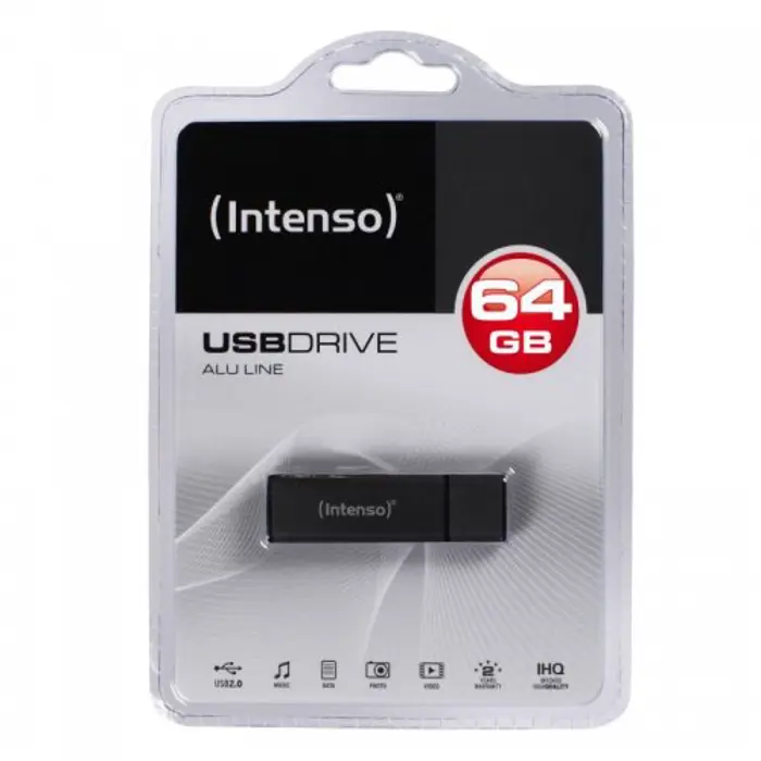 Intenso USB 64GB 6,5/28 Alu Line silver U2