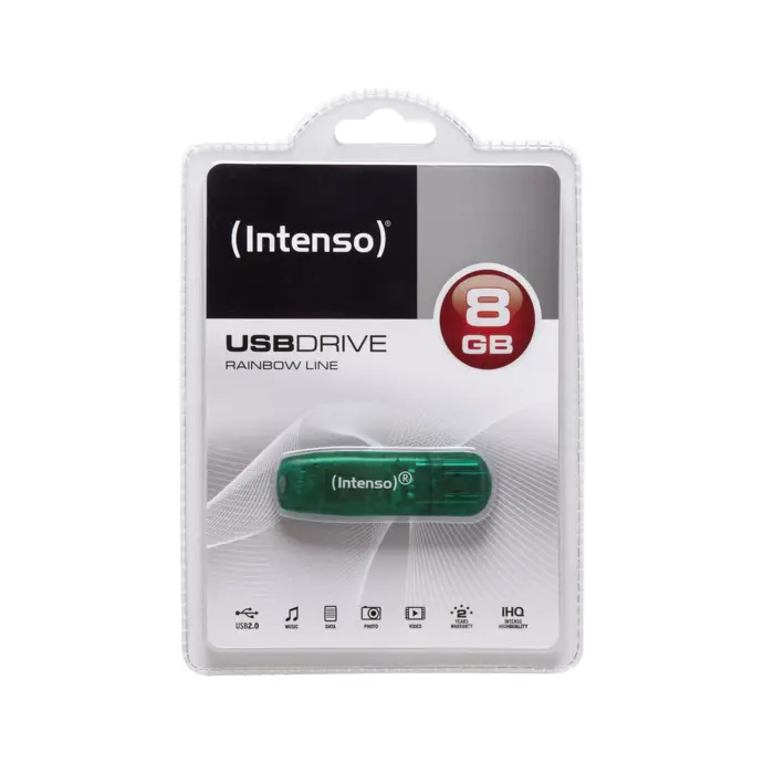 Intenso USB 8GB 6,5/32 Rainbow Line gr U2