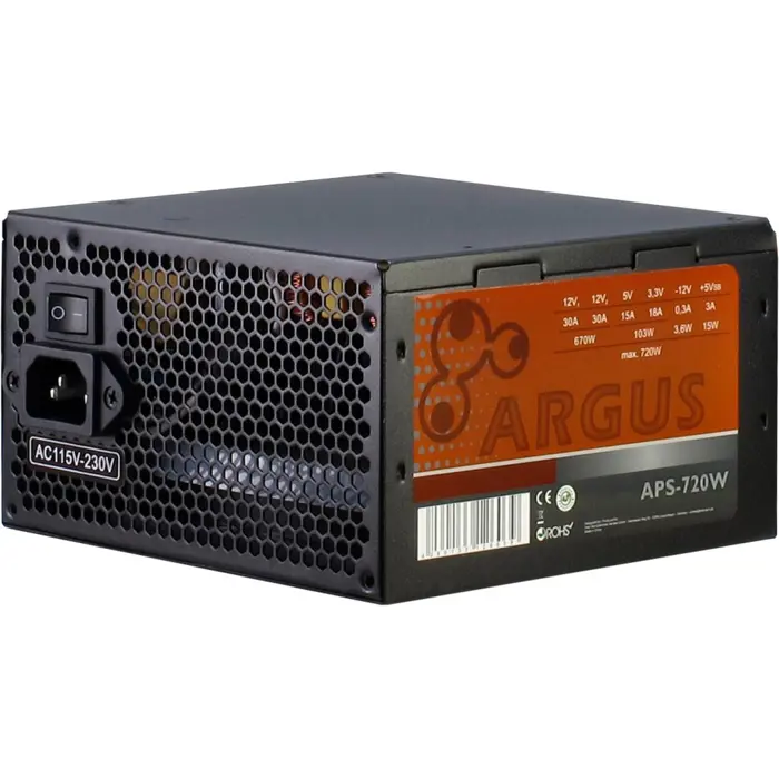 Inter-Tech Argus APS-720 720W, PC power supply (black, 2x PCIe, 720 watts)