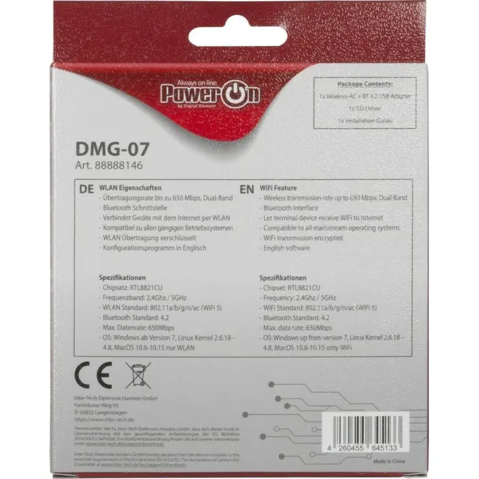 Inter-Tech DMG-07 Wi-Fi 5 (650Mbps) - 88888146