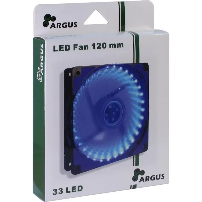 Inter-Tech L-12025 BL blue 120x120x25mm