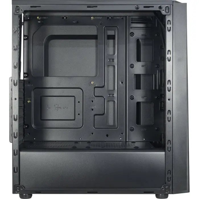 Inter-Tech T-11 TELEVEN, tower case (black, side part made of acrylic glass)