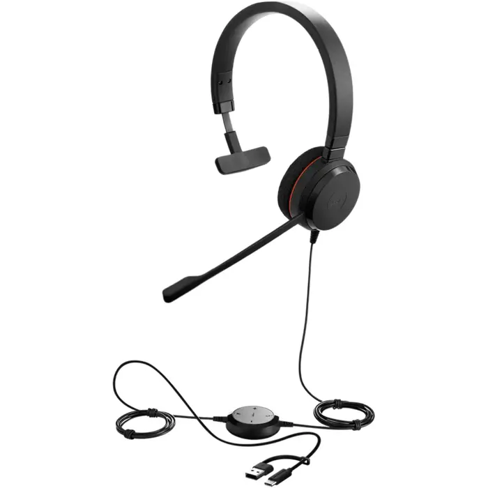 Jabra Evolve 20 (black, UC, USB-C and USB-A, stereo)